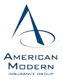 A green background with the words american modern in blue.
