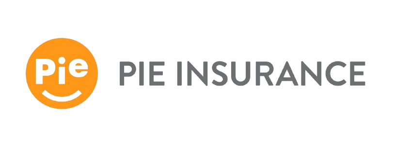 A green background with the words pie insured in grey letters.